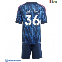 Fotballdrakt Barn Arsenal Martin Zubimendi #36 Bortedraktsett 2025-26 Kortermet (+ Korte bukser)